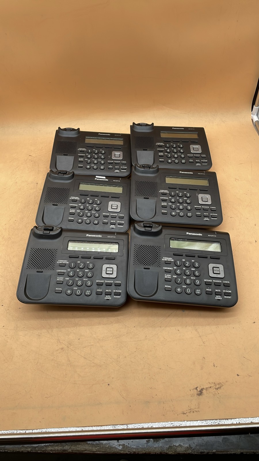Panasonic KX-UT113-B SIP Business VoIP Office Desk Phone Base Unit Only Lot of 6