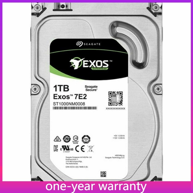  ST1000NM0008 Seagate Exos 7E2 1TB SATA 6Gb/s 128MB Cache 3.5-Inch Enterprise