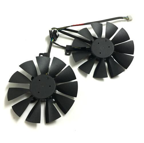 2pcs GPU Fan GTX 1070/1060 graphics card fan for asus dual GTX1060 GTX1070  4Pin