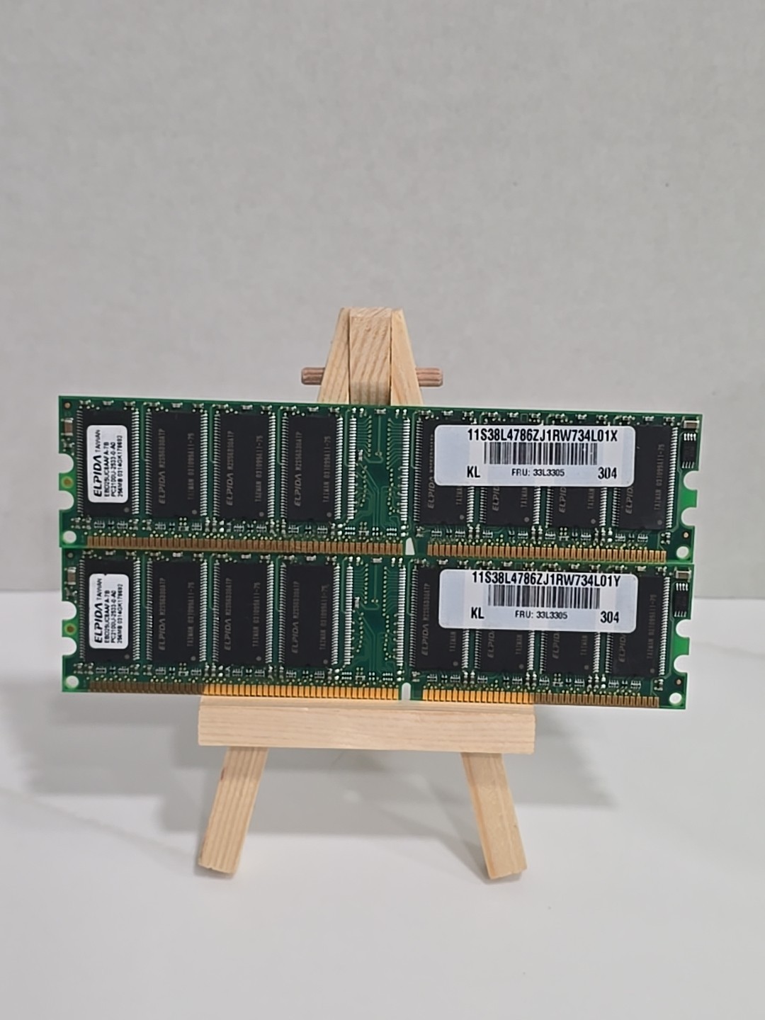 🔥 Lot of 2 Elpida 72 Pin 256MB PC2100U-2533-0-A0 RAM Sticks EBD25UC8AAFA-7B