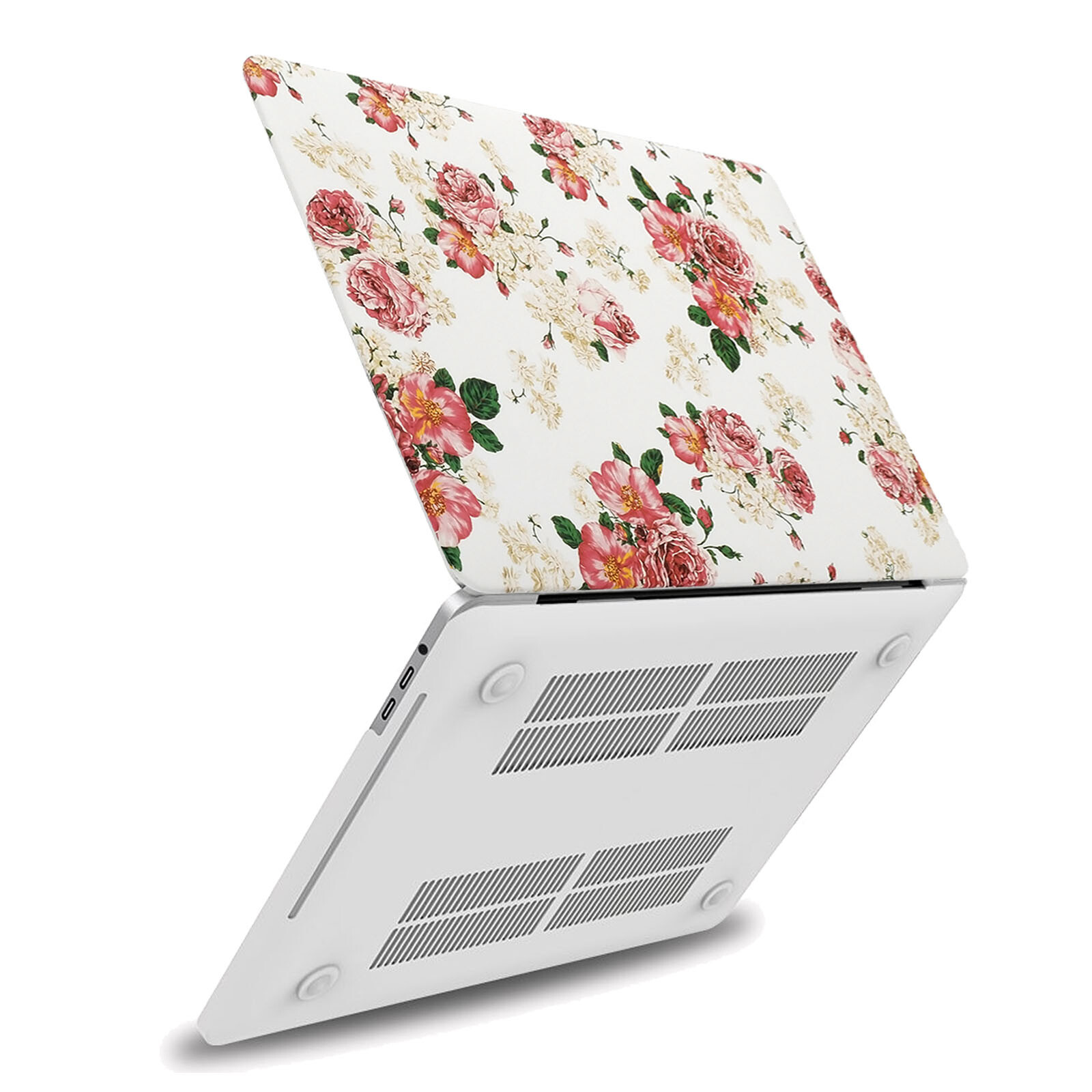 For Apple MacBook Pro 13" M1 M2 Floral Case, Soft-Touch Matte Hard Shell Cover