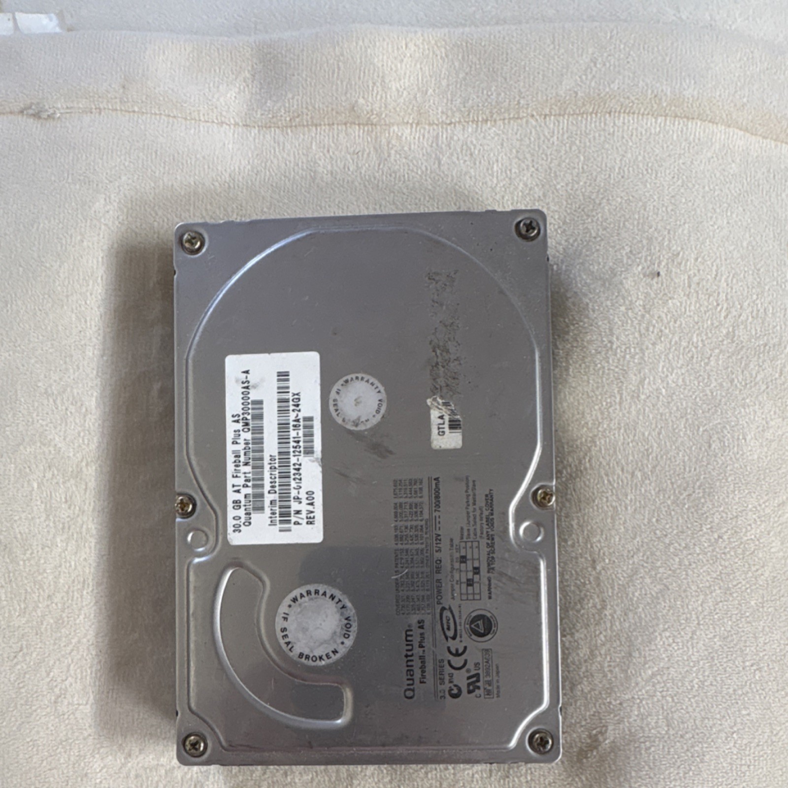 Quantum Fireball Plus AS 30GB 3.5" IDE 7200RPM 2MB Internal Desktop HDD