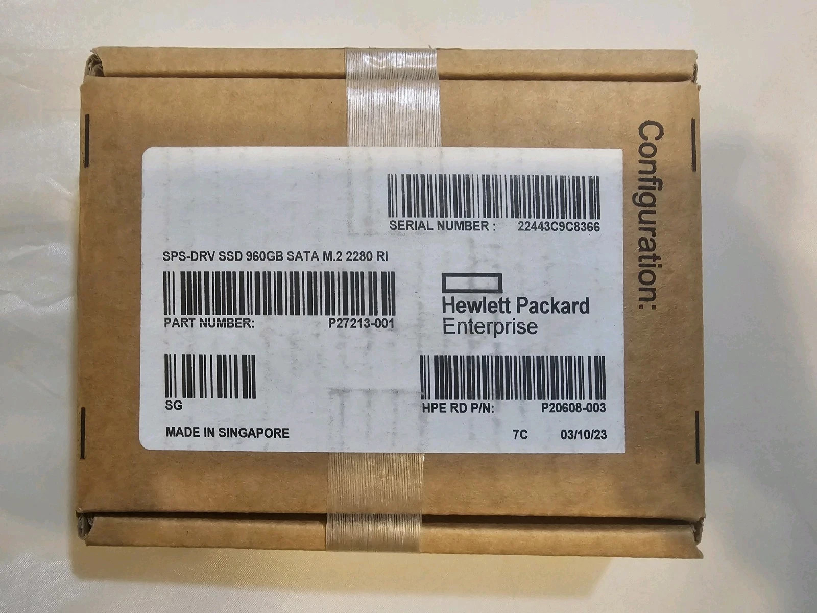 HPE P27213-001 Sourcing 960 GB Solid State Drive - M.2 2280 Internal - SATA