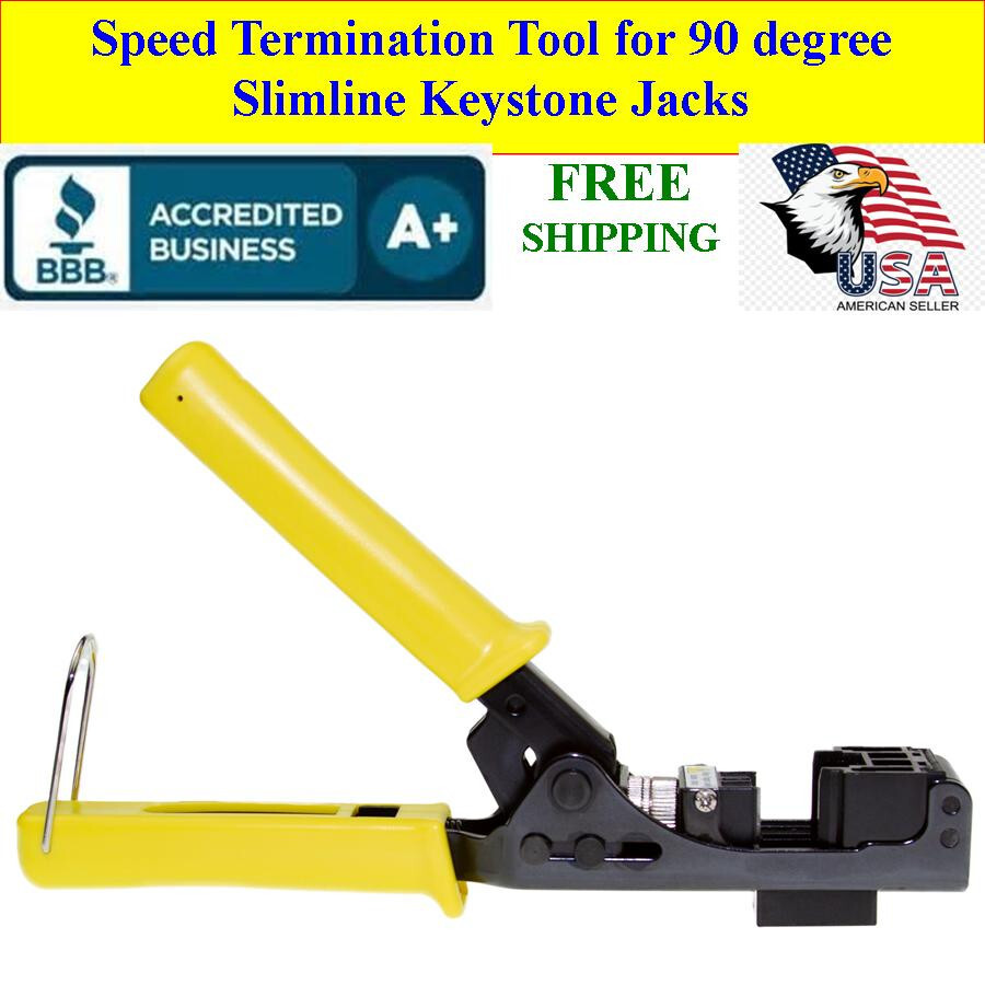 Speed Termination Tool for 90 degree Slimline Keystone Jacks CAT5E CAT6 CAT6A