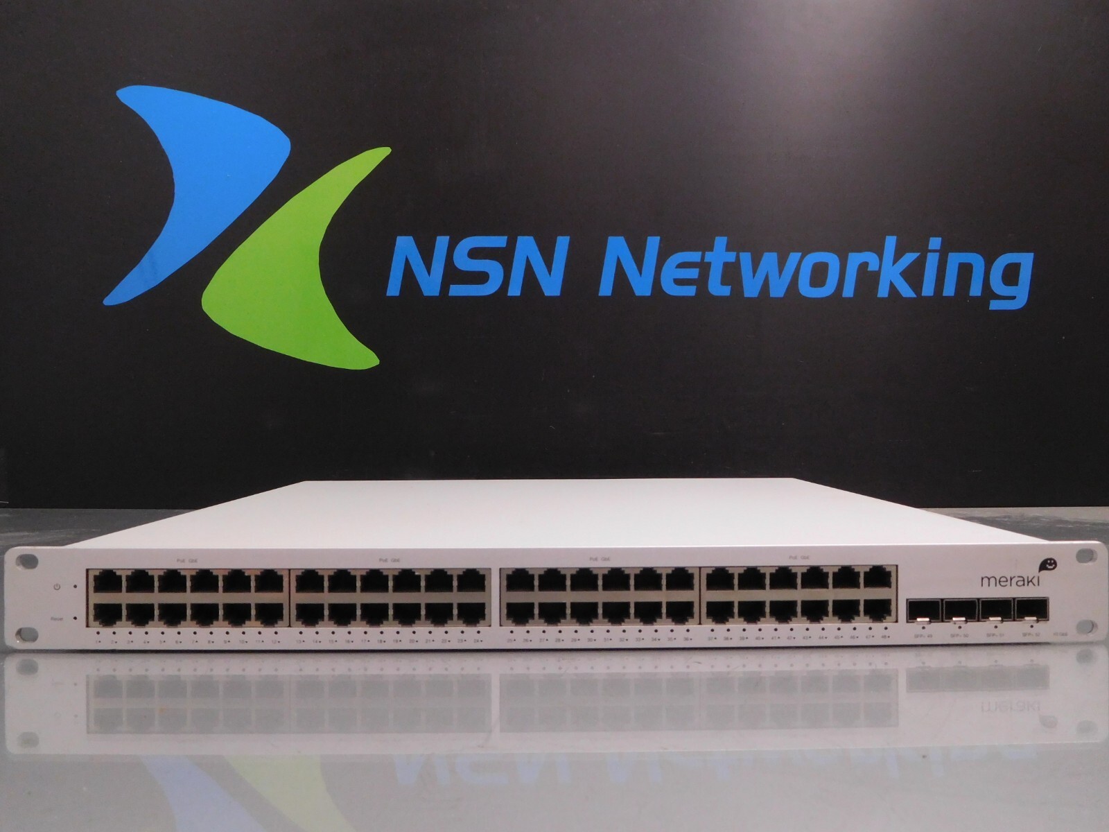 UNCLAIMED Cisco Meraki MS42P-HW 48-Port Gigabit Cloud Managed Access PoE Switch