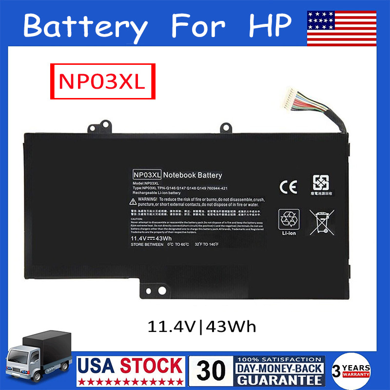 New 43Wh NP03XL Battery For HP Envy X360 15-U010DX 15-U111DX Pavilion X360 USA