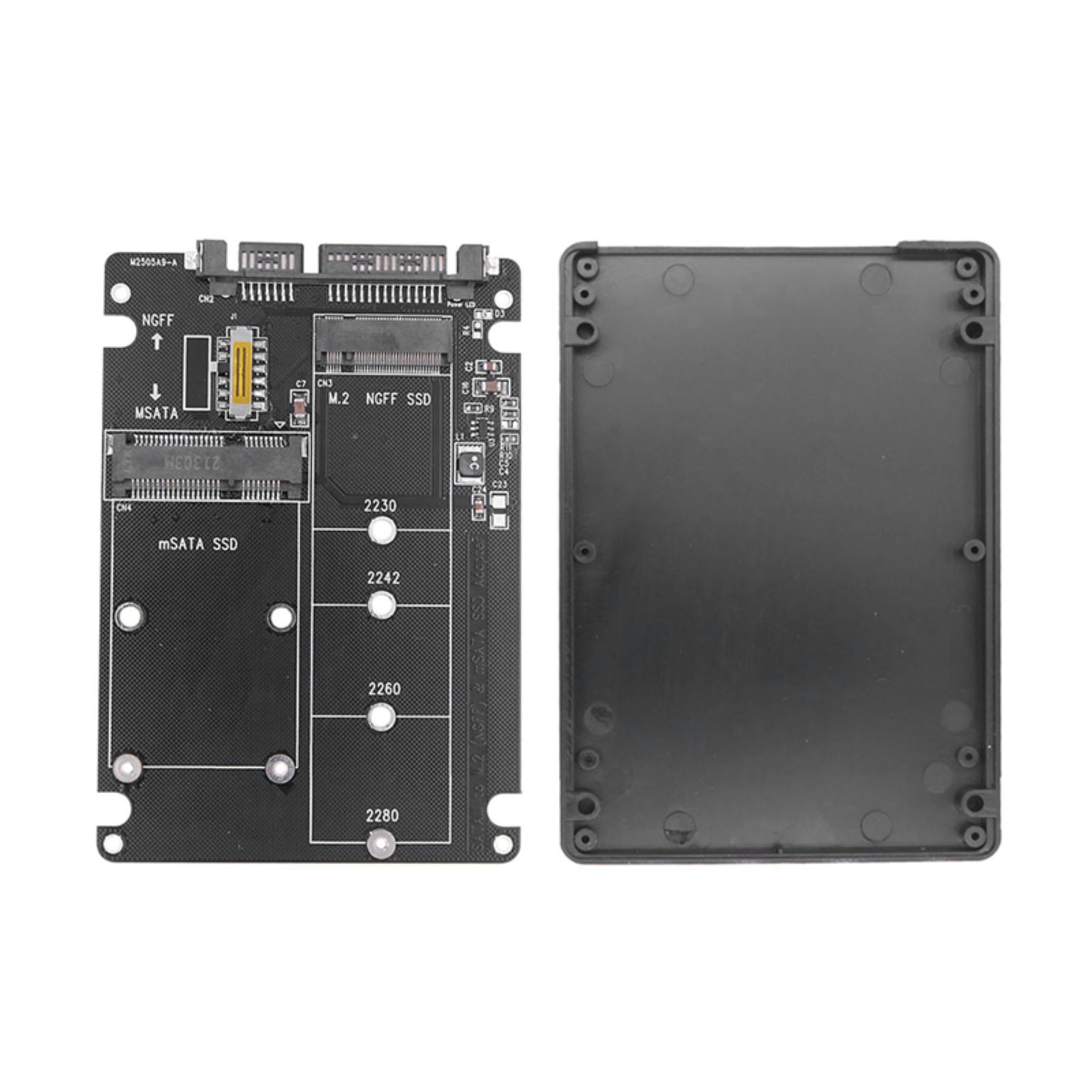 1PCS Adapter Card 2 in 1 Converter Supports both M.2 NGFF and MSATA SSDs