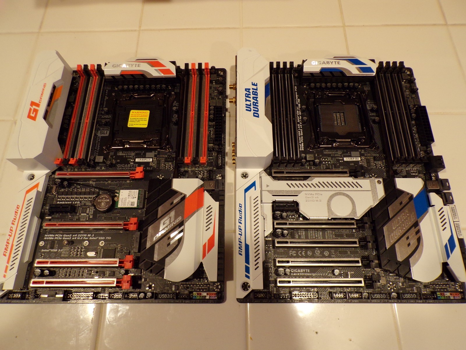 GIGABYTE GA-X99-Phoenix SLI and GIGABYTE GA-X99-Designare for parts not working 