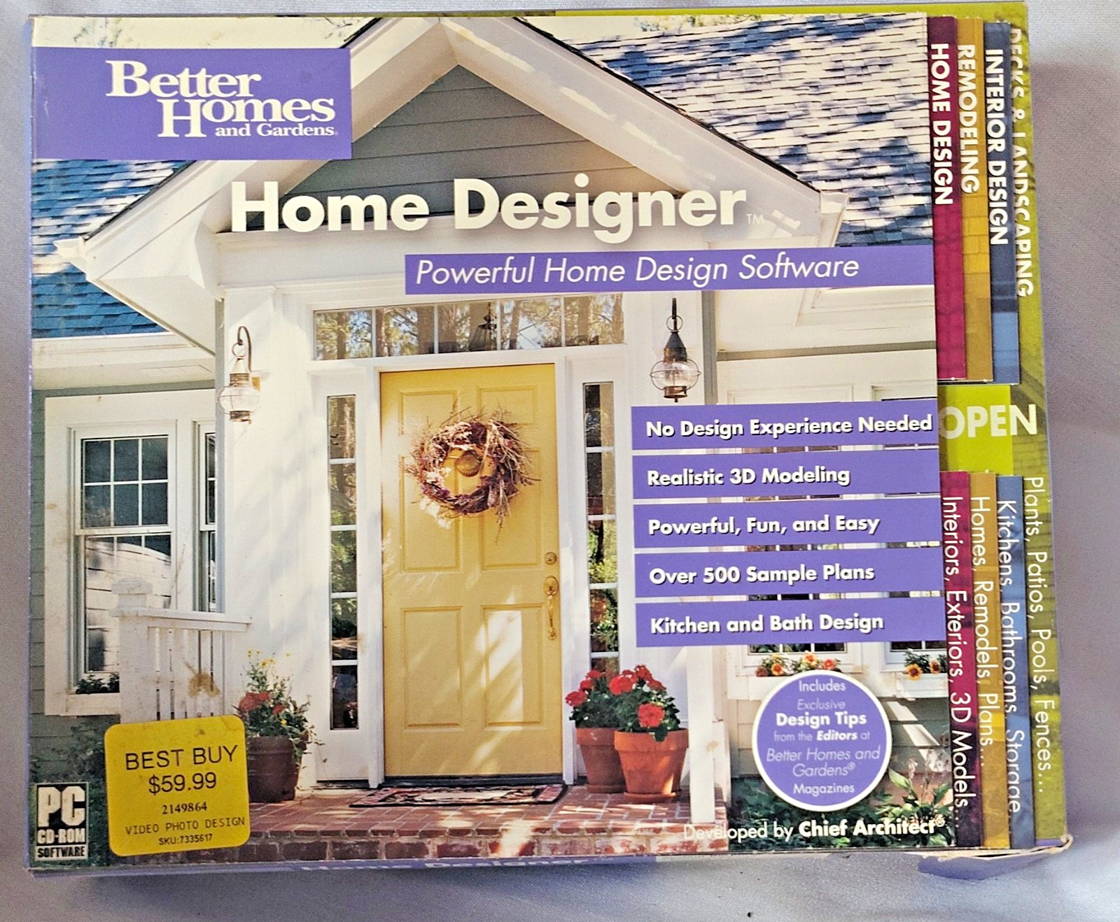Better Homes and Gardens Home Designer Home Design Software CD