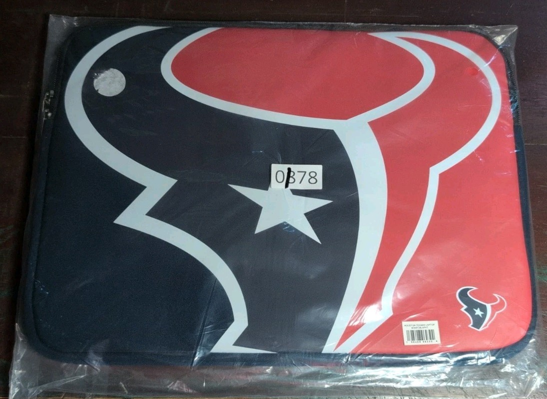 Official Licensed FOCO NFL Houston Texans Football 15" Laptop Computer Case