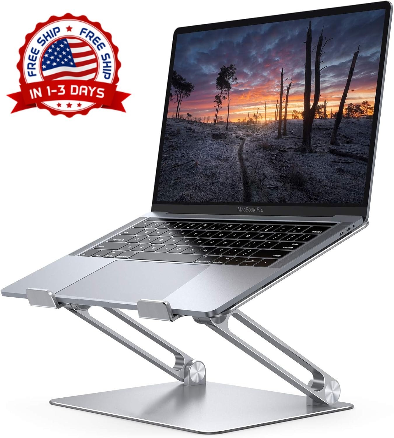 Soporte para portátil de escritorio, soporte de aluminio metálico para MacBook