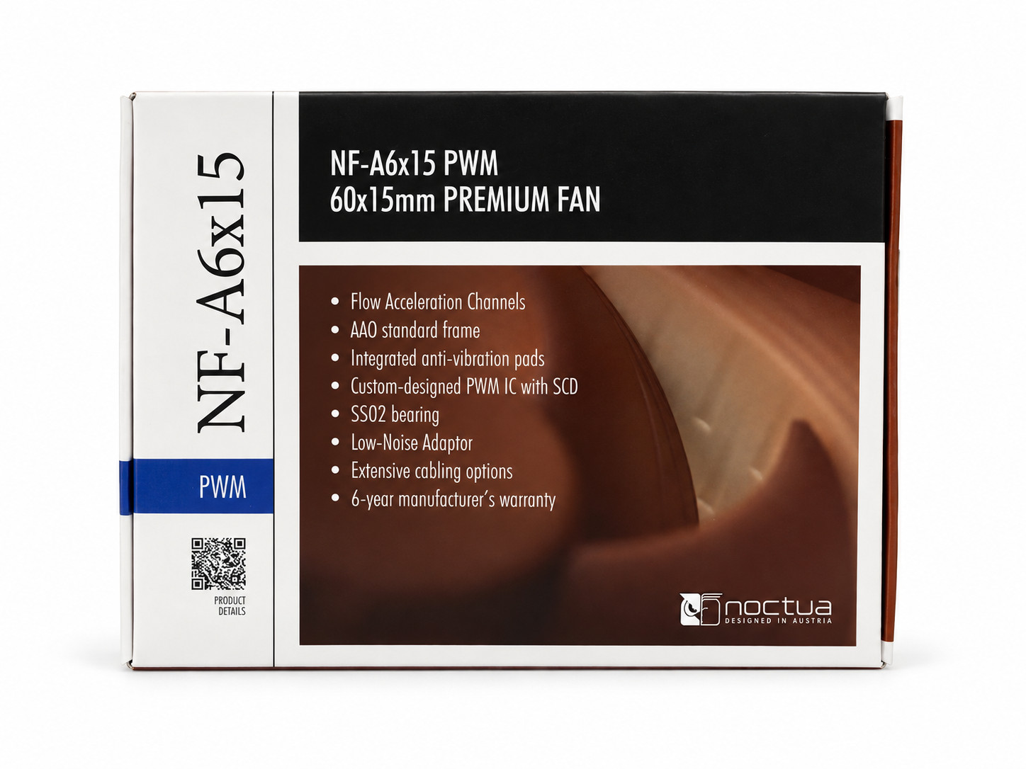 Noctua NF-A6x15 PWM 60x15mm 12V 4-Pin Slim Fan | PC Computer Cooling