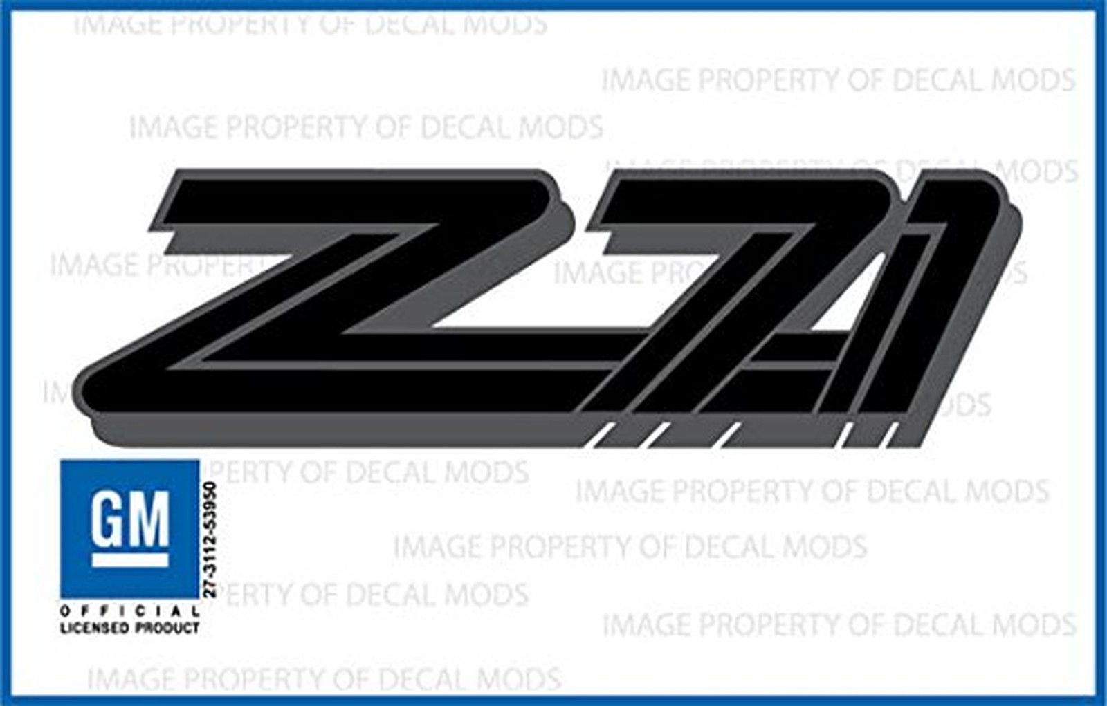 Z71 Blackout Decals Stickers fits Chevy Silverado/GMC Sierra - FBLK (1999-200...