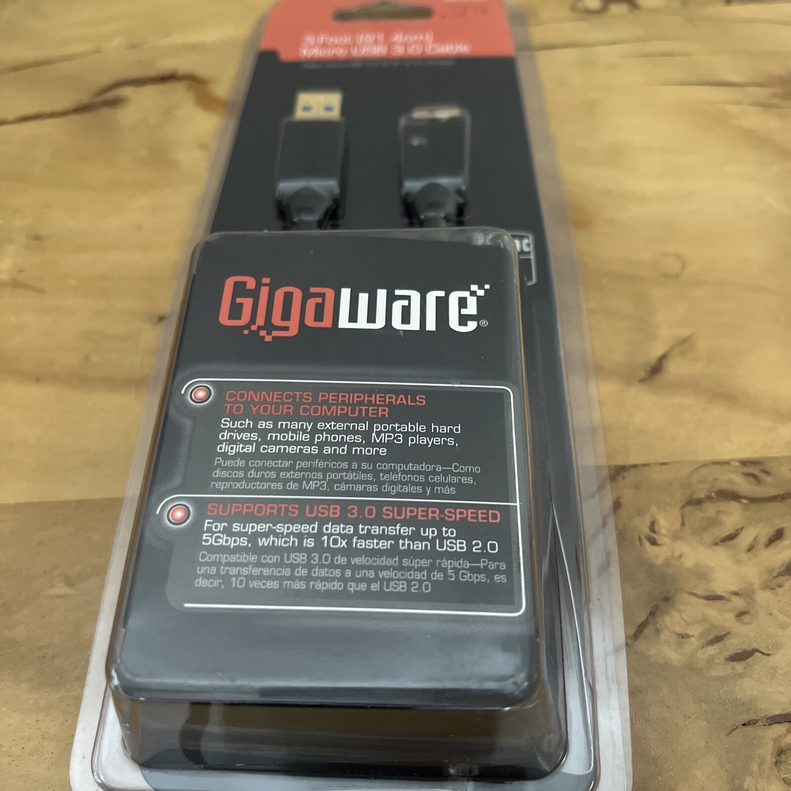*NEW* GIGAWARE 3-FOOT(91.4CM) MICRO USB 3.0 CABLE PC-MAC-2602583