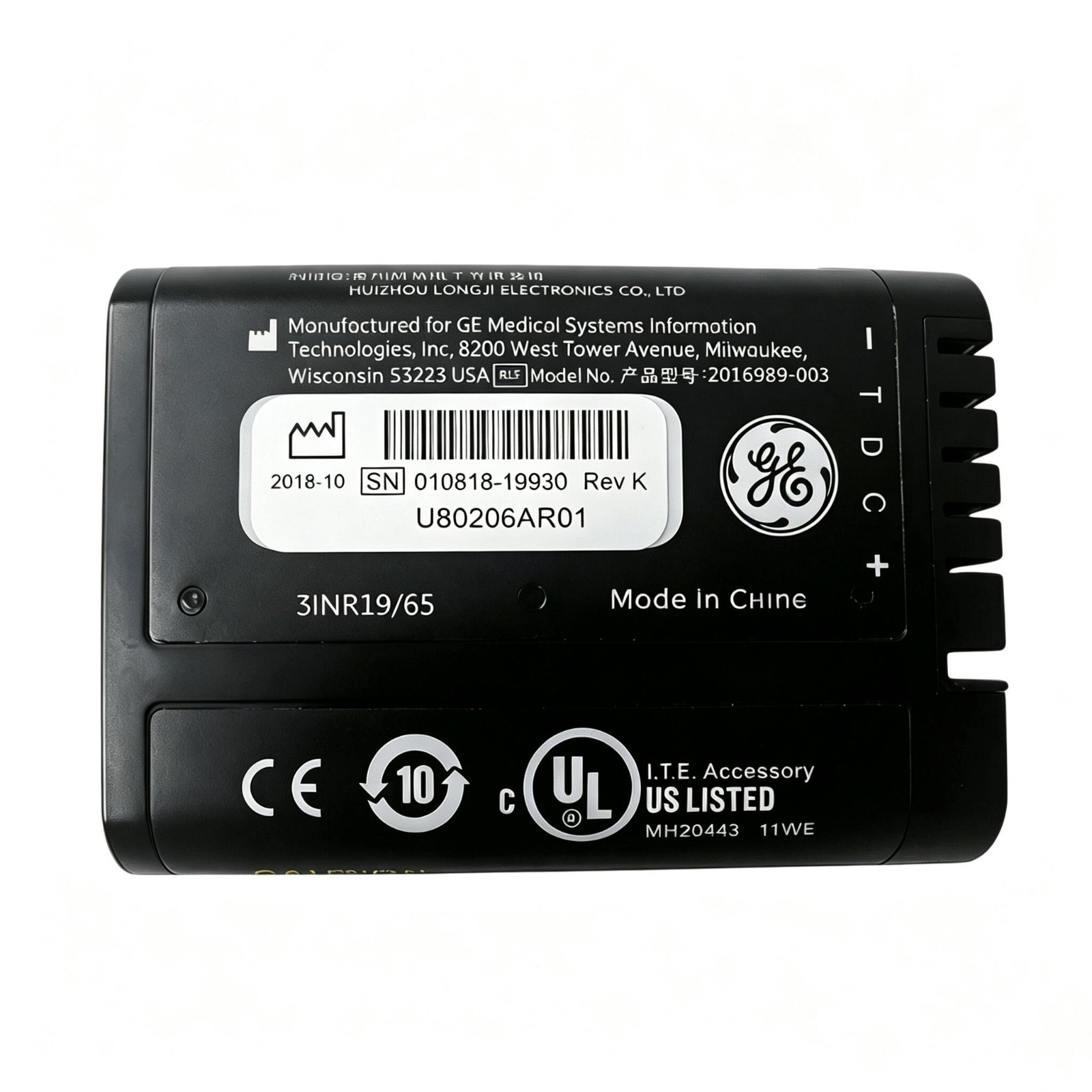 Genuine 2016989-003 2016989-002 2016989 Battery for GE Healthcare 042219-01507