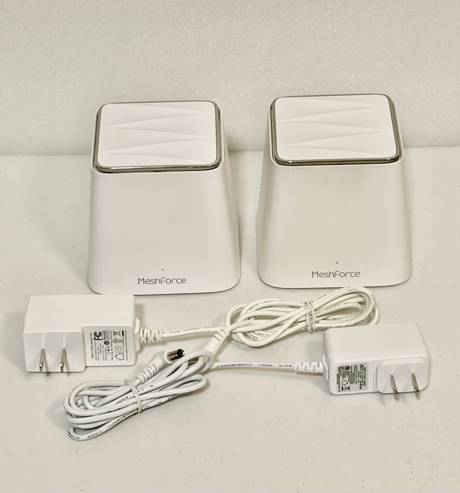 MeshForce M3s Whole Home Mesh WiFi System 2-Pack Tested Working w/ Adapters