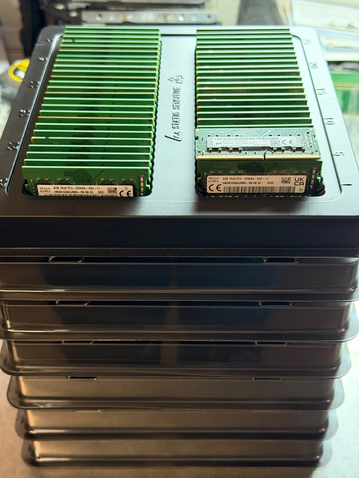 LOT Of 100 Mixed Brand 8GB 1RX8 PC4 3200AA Laptop memory Samsung Micron Sk Hynix