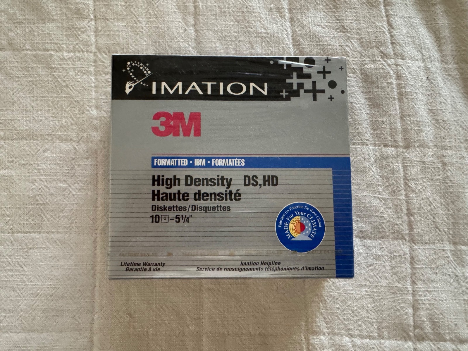 Imation 3M 1.44 MB High Density 3.5" Diskettes 10 Pack - NEW/SEALED