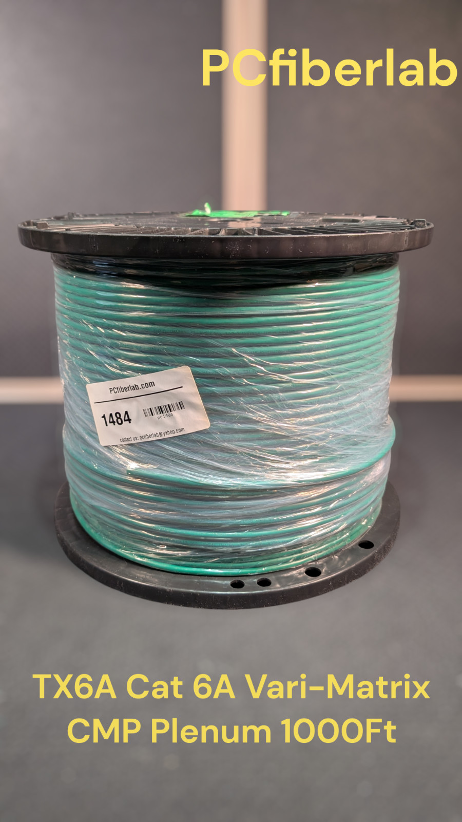 Panduit TX6A 10G Vari-Matrix, Plenum U/UTP, CMP Cat 6A, 4/23 AWG, Green - 1000Ft