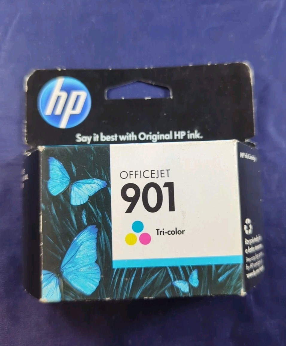 HP 901 CC656AN Option 140 Tri-Color Ink Cartridge Genuine Sealed NEW