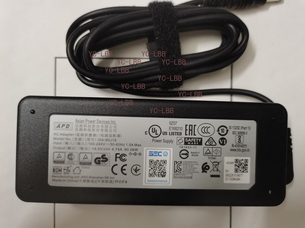 NEW OEM APD 19V 4.74A 90W DA-90J19 For Getac Toughbook B300 G5 Laptop AC Adapter