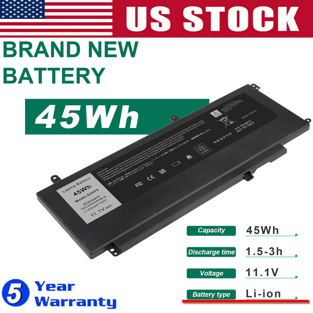 New FOR Dell D2VF9 Inspiron 15 7547 15 7548 PXR51 45Wh 3 Cell Laptop Battery