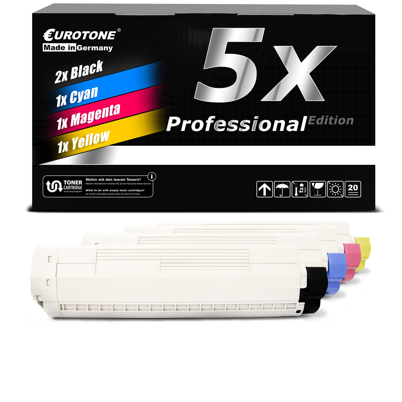 5X Eurotone PRO Cartridge For OKI C-841-DN C-831-DM C-831-N C-841-N C-831-DN