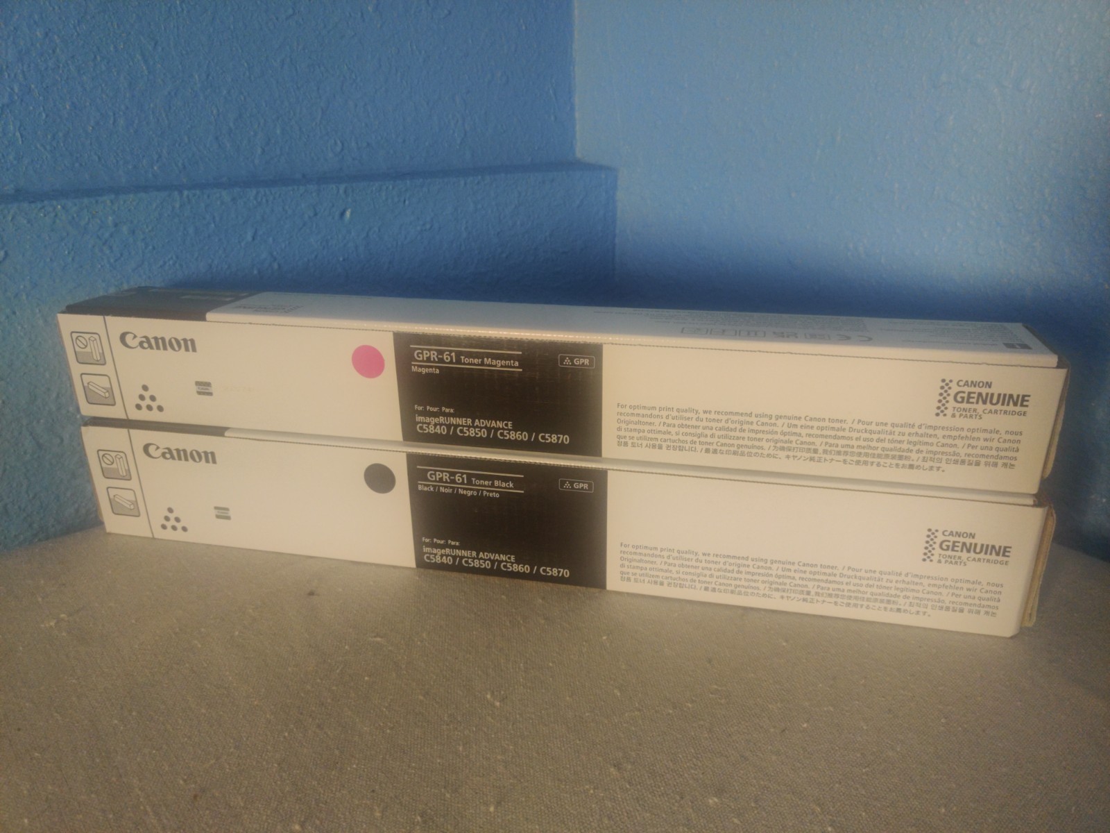 Genuine OEM Canon GPR-61 Black and Magenta Toners iR ADV C5840/50/60/70