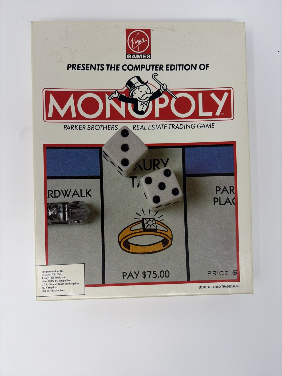 Monopoly Computer Edition (Virgin Games, 1991) PC Big Box Game (excellent cond)