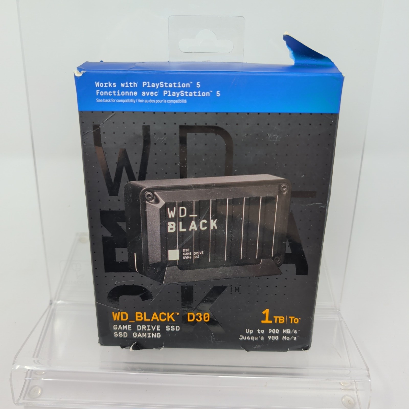 Open Box, WD_Black D30 Game Drive SSD 1TB PlayStation 5 PS5 Western Digital