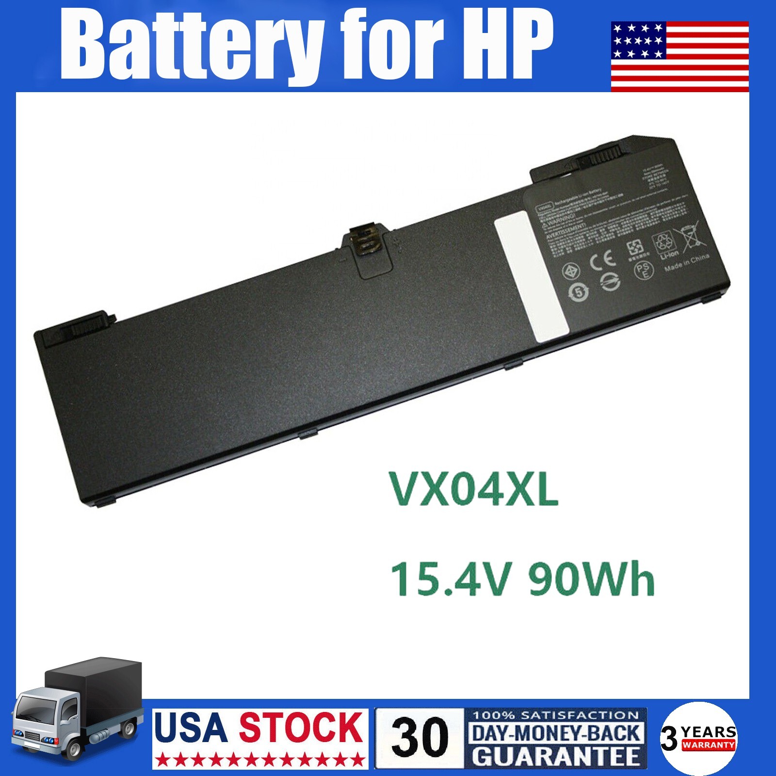 VX04XL Laptop Battery for Hp Zbook 15 G5 Series HSTNN-IB8F HSN-Q13C 90Wh 15.4V