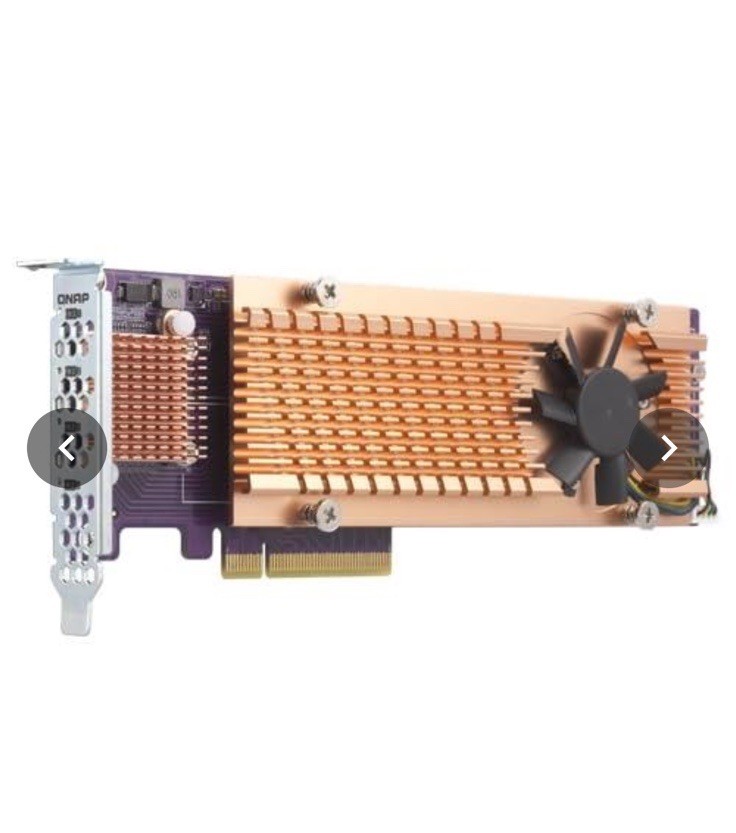 QNAP QM2-4P-384 PCIe Expansion Card 4x M.2 NVMe SSD Slots Gen3 x8