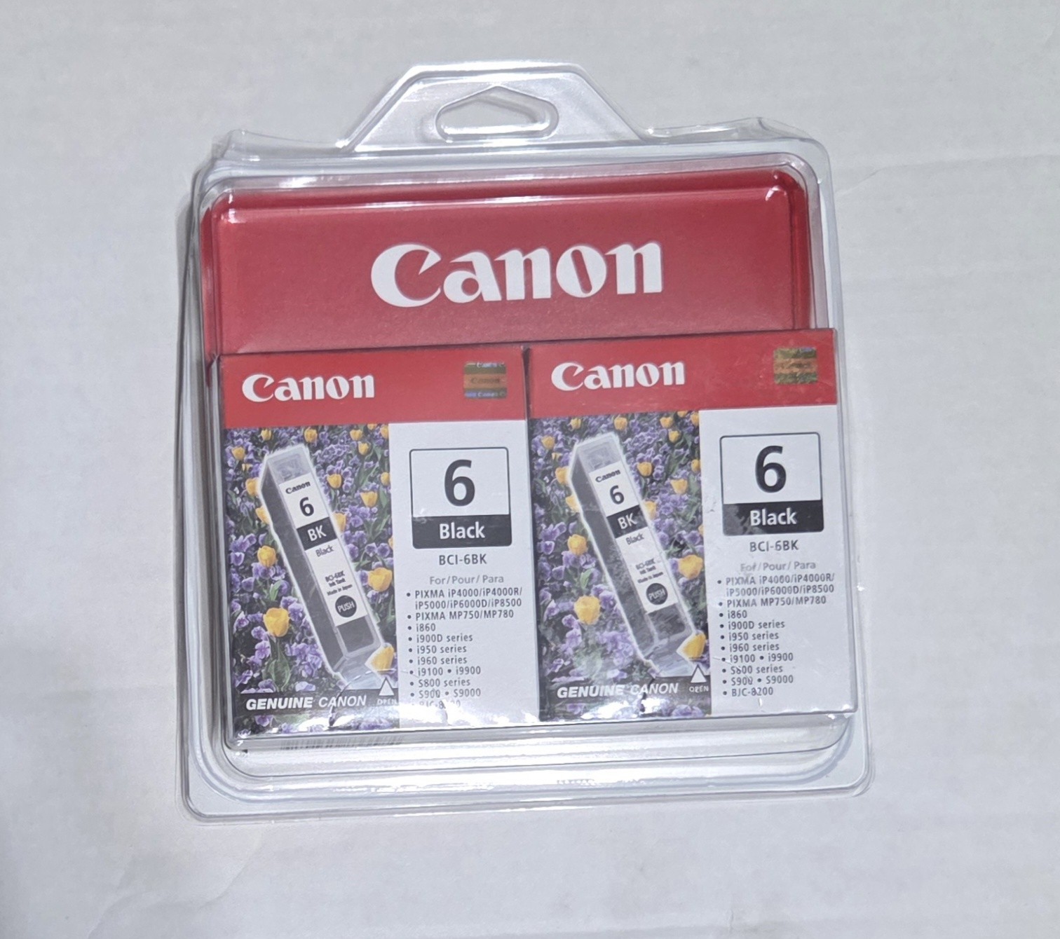 Genuine Canon Black Ink 2-pk Cartridges BCI-6BK New 