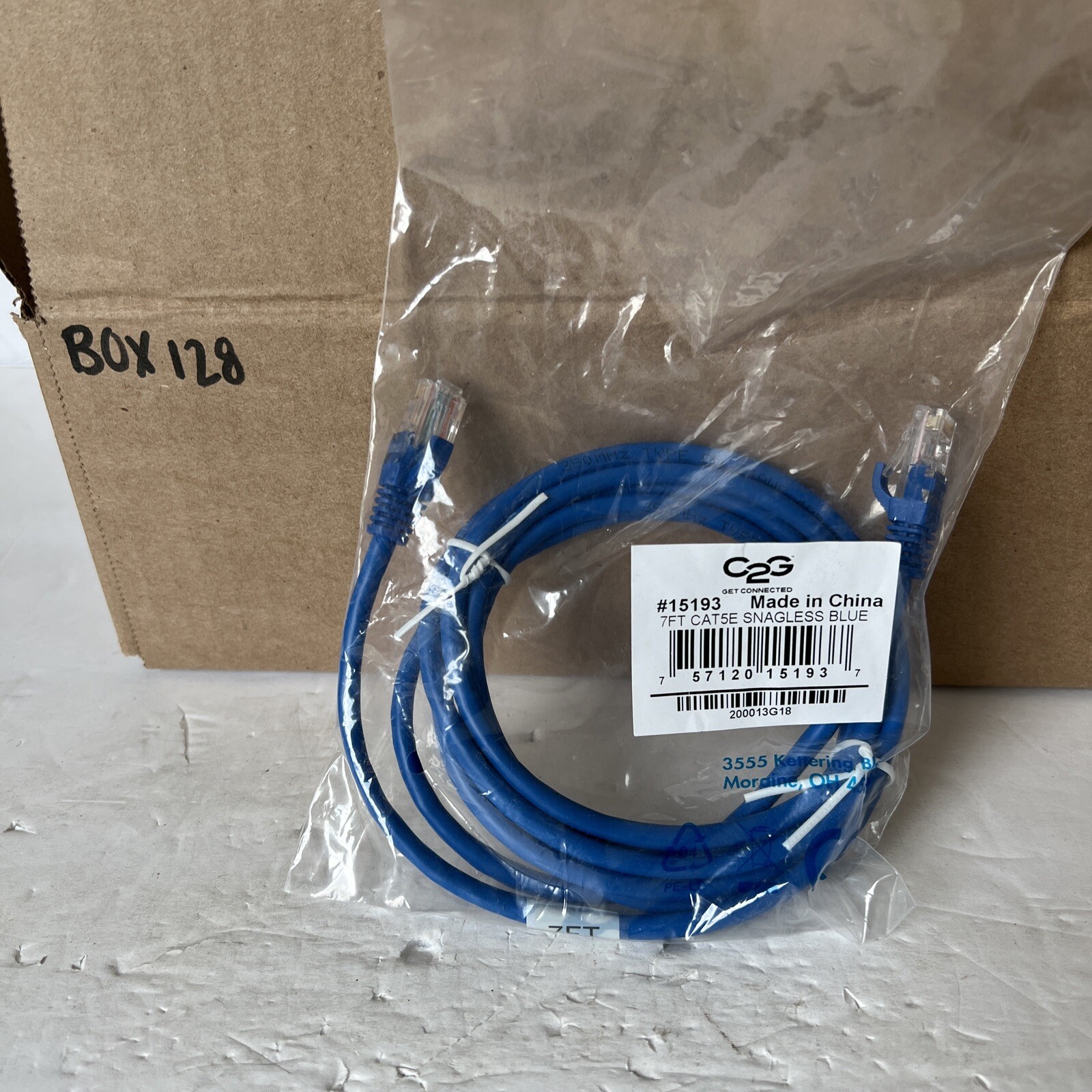 Cables To Go 15193 Cbl Blue 7ft Cat5e Snagless Patch - c2g-15193