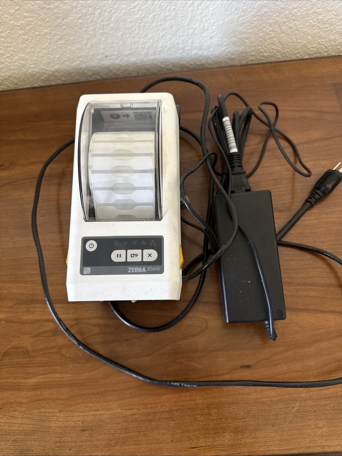 Zebra ZD410 Direct Thermal Label Printer With Power Cord And Labels