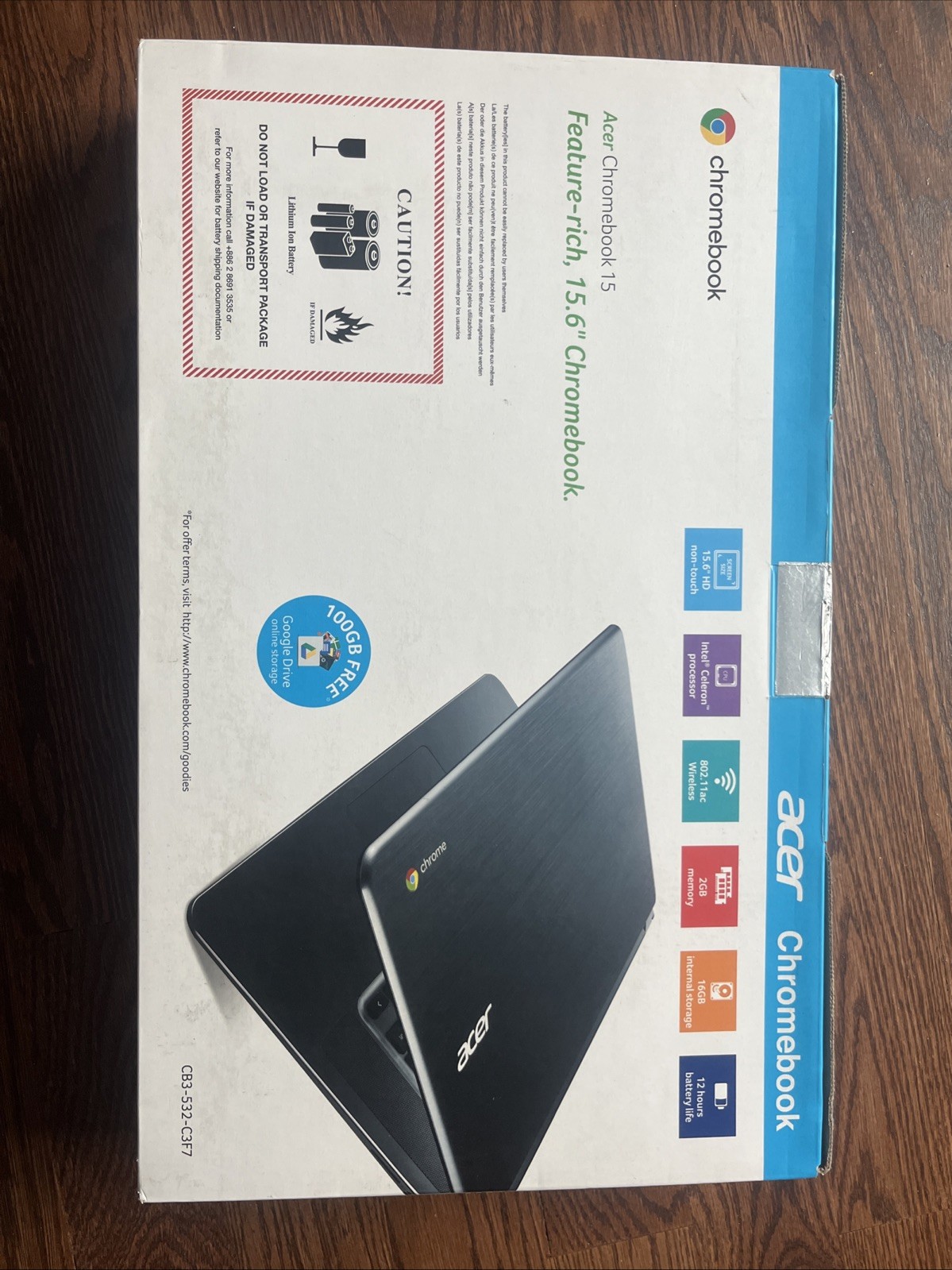 Acer Chromebook Laptop 15-15.6" HD Celeron N3060 2GB /16GB (CB3-532-C3F7) Bla...
