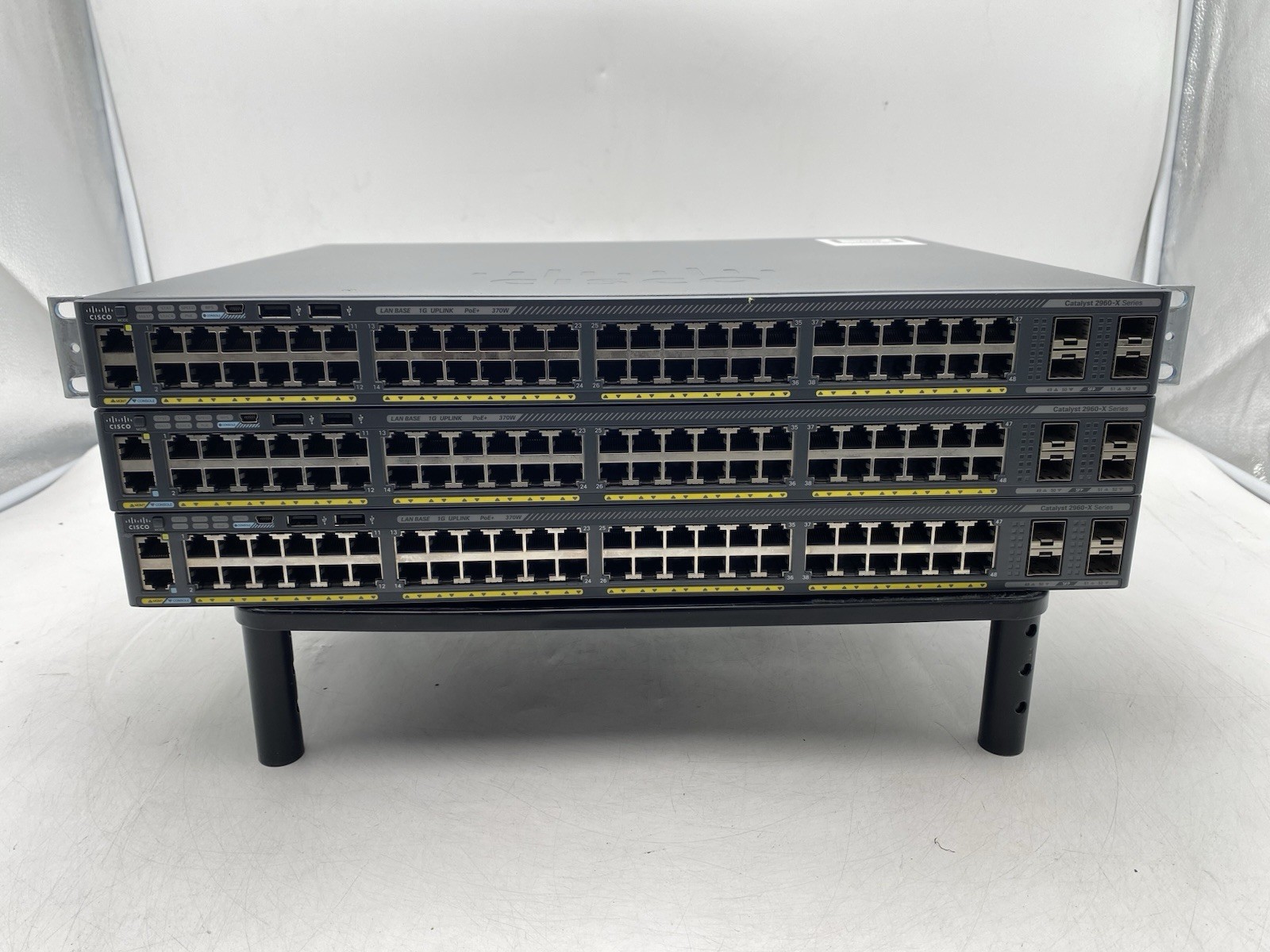 Lot of 3 Cisco WS-C2960X-48LPS-L 48 Port GigE PoE Switch 4x SFP LAN