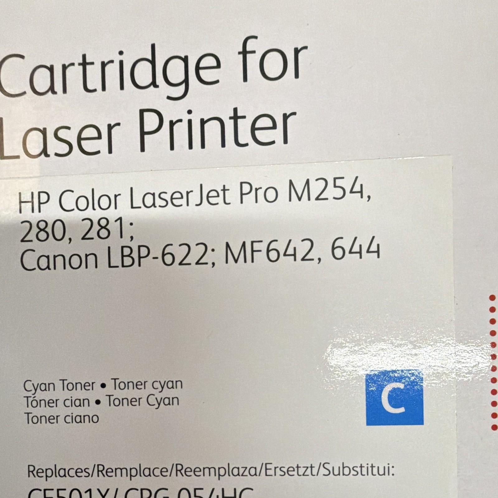 Xerox Everyday Cyan Laser Toner Cartridge CF501X/CRG-054HC for HP/Canon