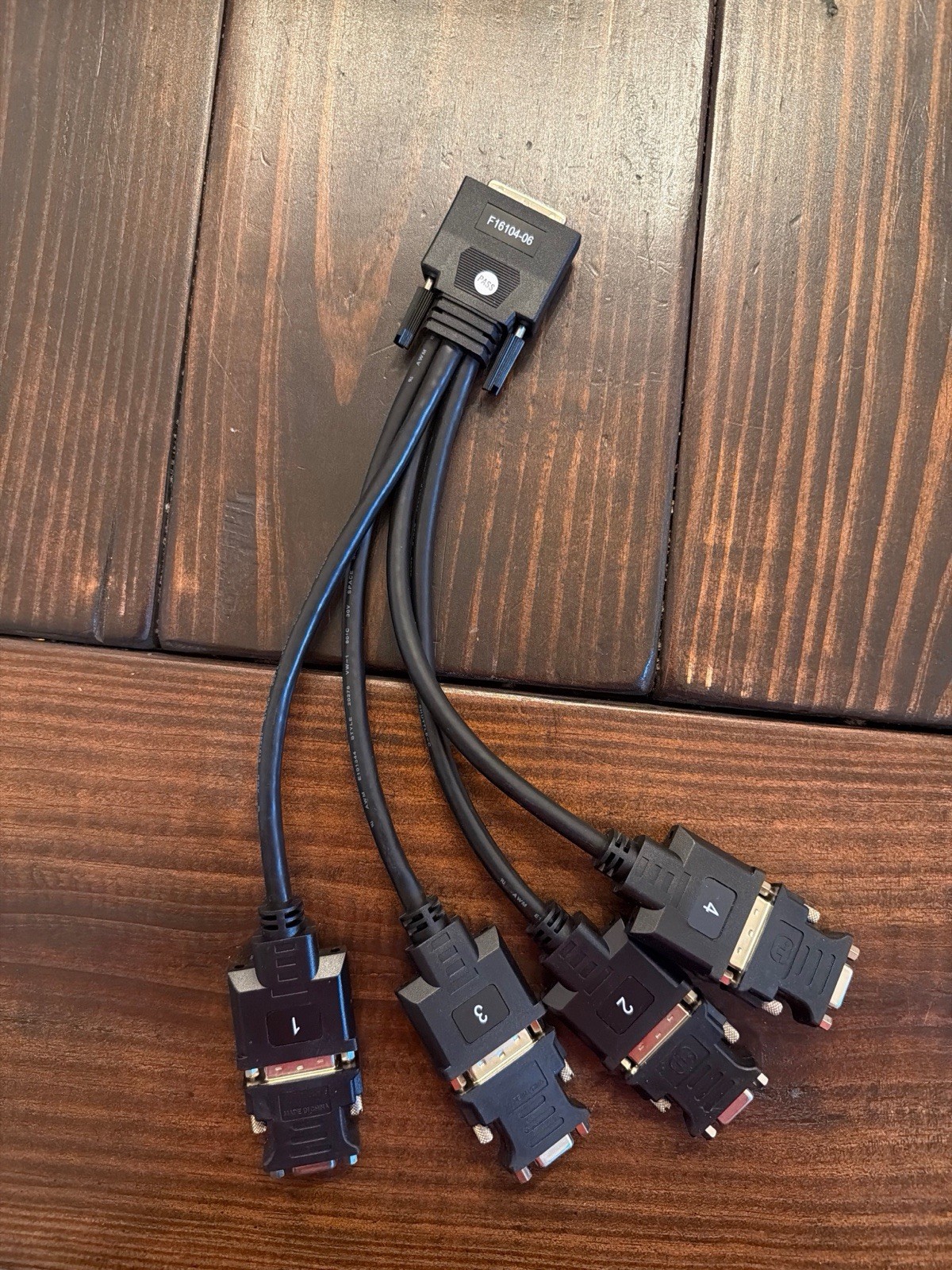 Matrox F16104-06 LFH-60 to 4-Port DVI KX-20 Cable for M9140/M9138 Quad Card