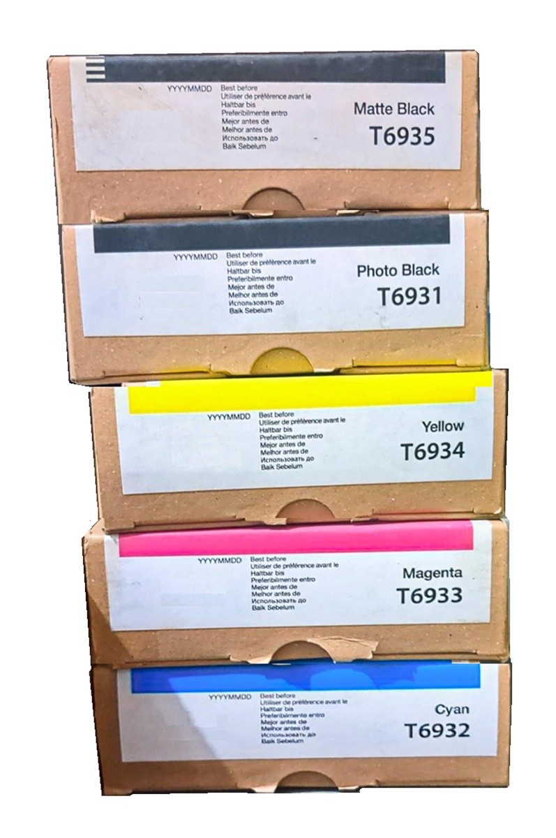 5 x Genuine Ink Epson SureColor SC T3200 T3270 T5270 T7200 / T6931 -T6935 LOT