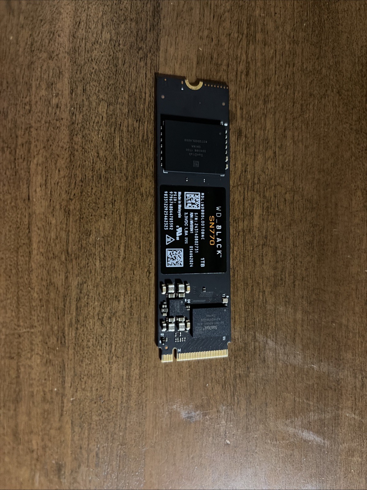 WD Black SN770 1TB - M.2 NVMe 2280 SSD 4th Gen Western Digital