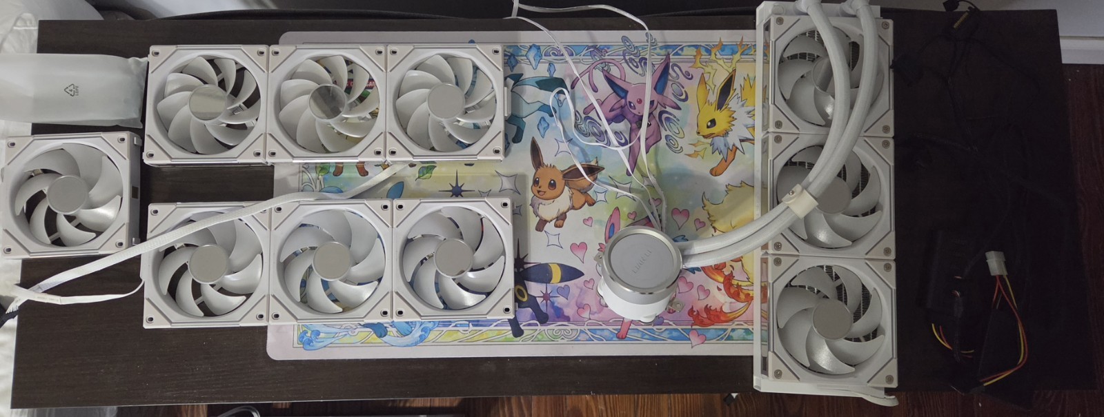 Lian Li Fans And Lian Li Liquid Cooler Setup