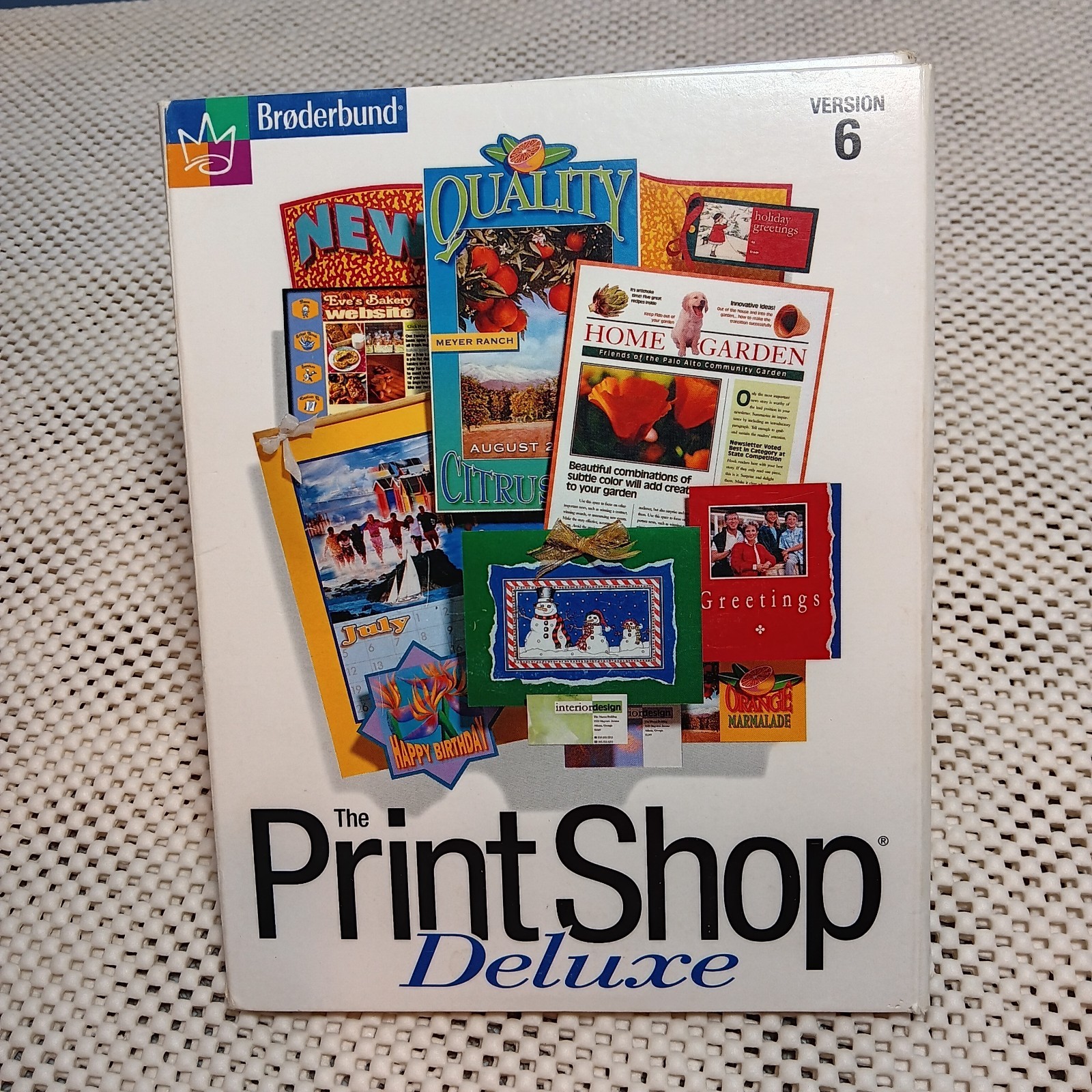 Broderbund The Print Shop Deluxe Version 6 (1998, Windows 95/98) 8 Disks