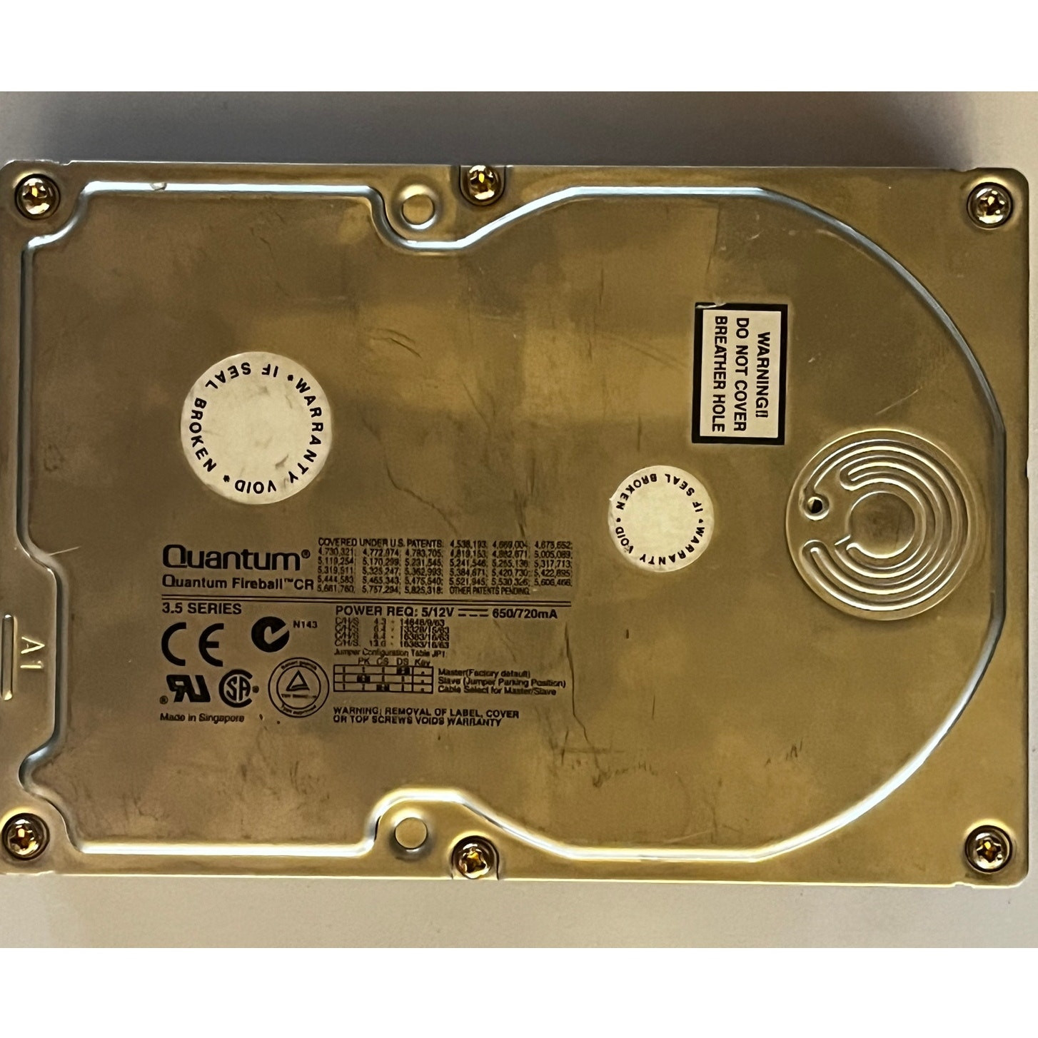 Quantum fireball CR 3.5 CR43A011. REV 01-B