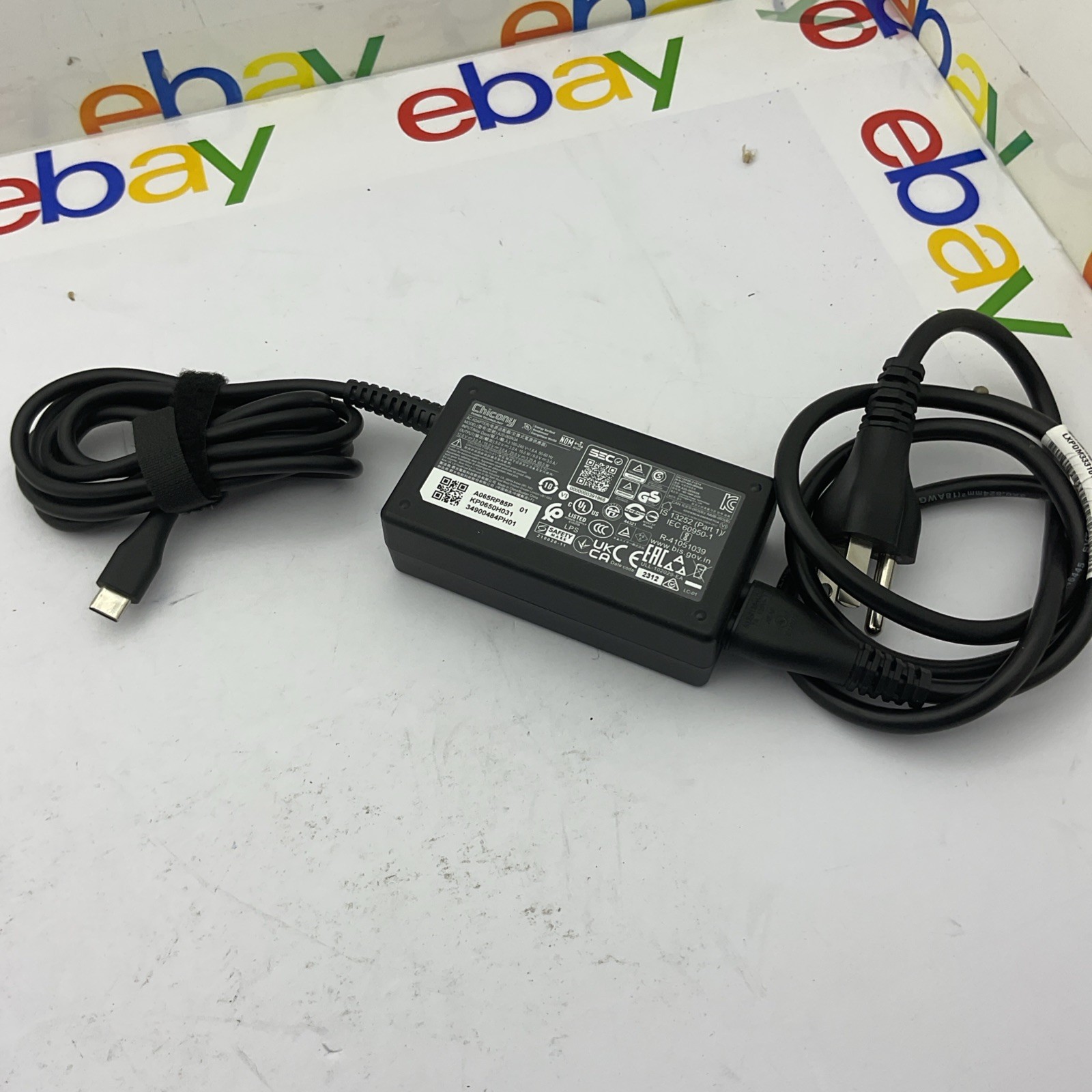Genuine Chicony 20V 3.25A 65W AC Adapter A20-065N3A USB-C Charger