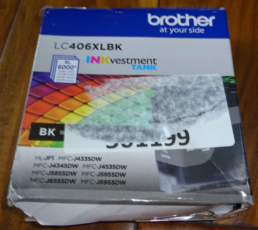 BROTHER LC406XLBKS HIGH YIELD INK CARTRIDGE, BLACK...NEW