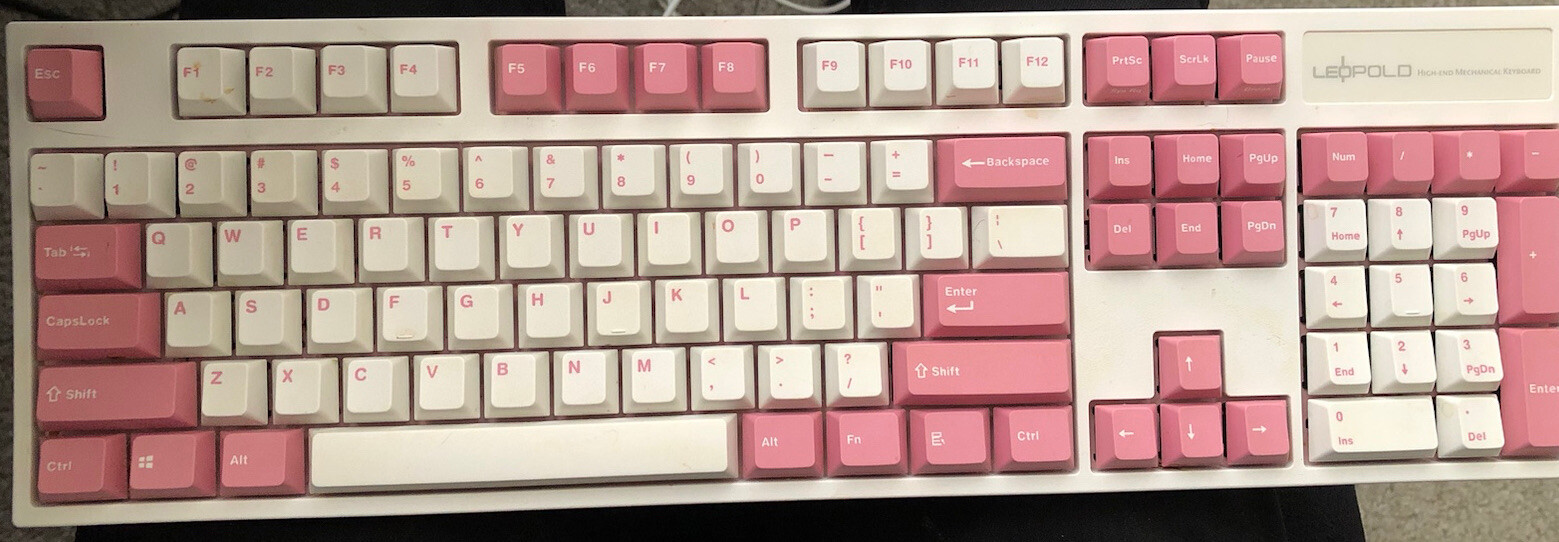 Leopold FC900R Pink/White MX Cherry Red