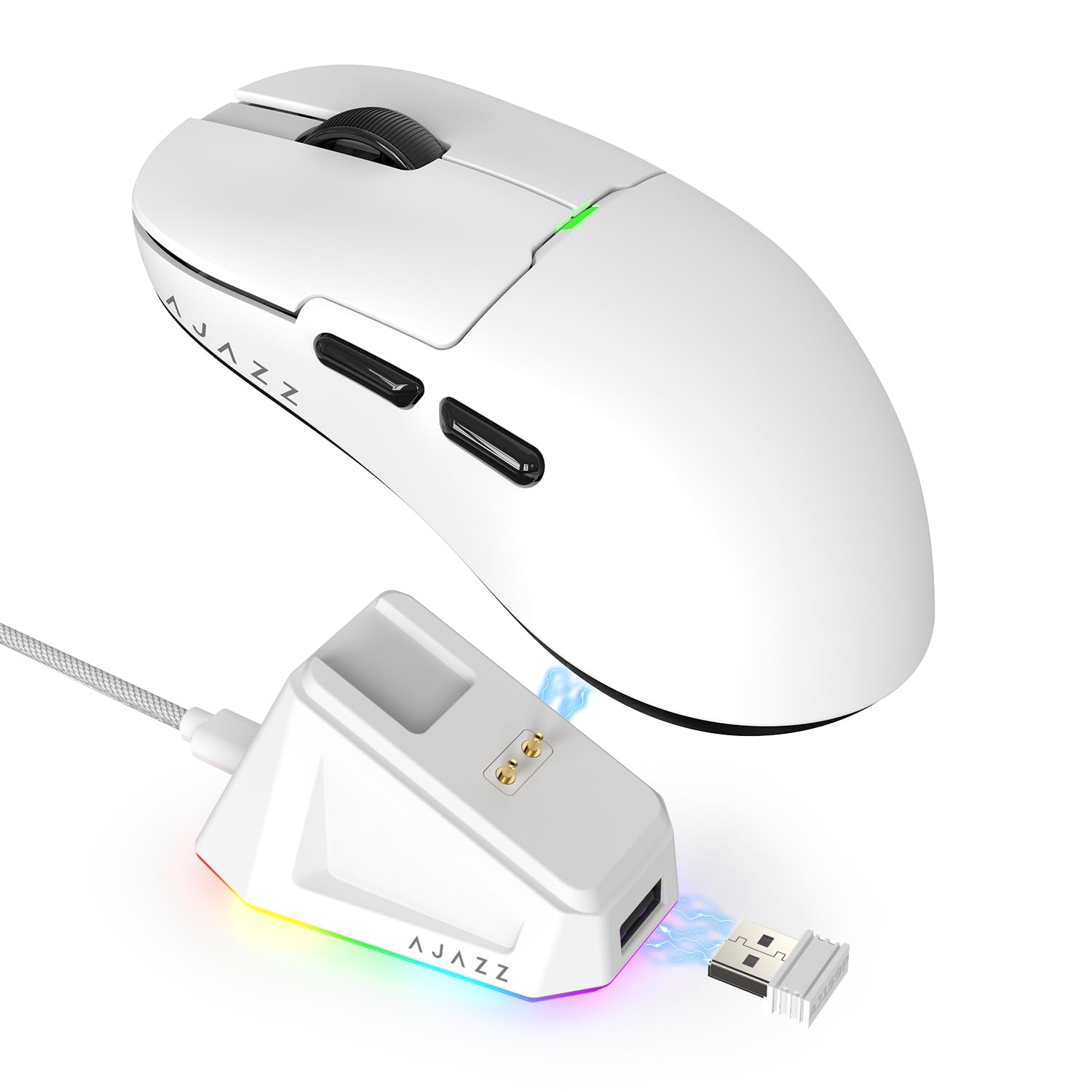 ATTACK SHARK×AJAZZ AJ159P gaming mouse white