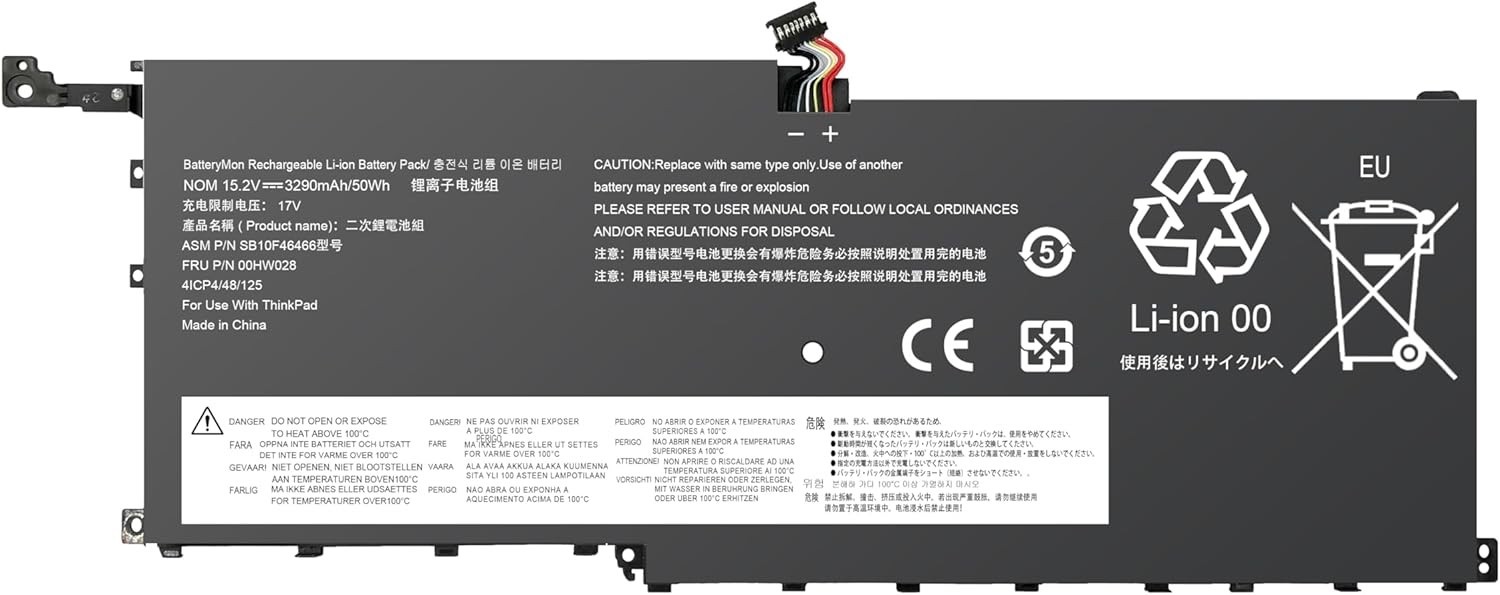00HW028 00HW029 Battery for Lenovo Thinkpad X1 Carbon Gen 4 (2016) SB10F46466