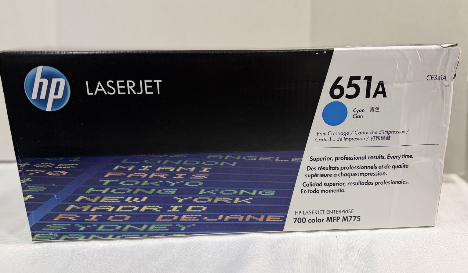 Genuine HP 651A CE341A Cyan OEM Laser Jet Print Toner Cartridge New Sealed